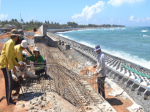 Building coast protection breakwaters 